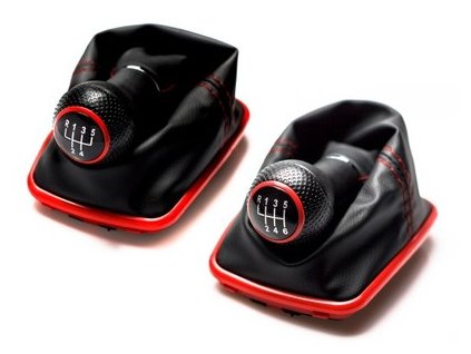 Řadící páka s manžetou VW Golf IV, Bora 6st. červená 23mm