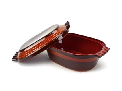 Pekáč římský keramika glazovaný 41x27x15cm 6L