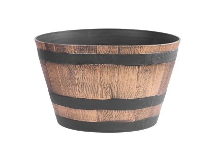 Kvetináč Woodeff Barel zlatý, 52x32cm