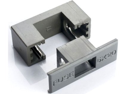 Pojistkový držák do DPS s krytem pro pojistky 5x20mm
