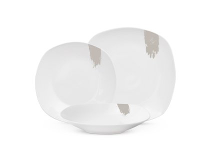 BERLINGERHAUS Jídelní sada talířů 18 ks Sahara Collection bílá-krémová BH-10201