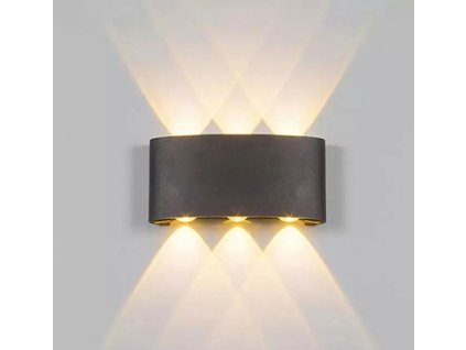 Nástěnné svítidlo nahoru-dolů 6x1W venkovní, krytí IP54