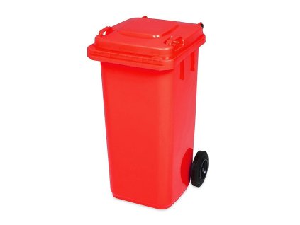 Popelnice hran. 240l PVC-červená