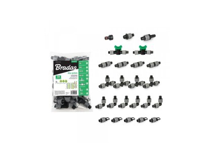 Sada 24ks příslušenství pro zavlažovací hadici 16mm BRADAS
