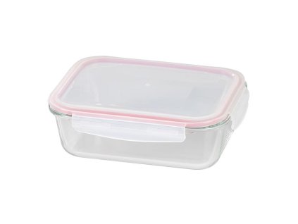 Dóza MagicHome obdélníková skleněná Clip, 1500ml