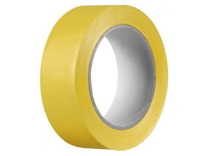 Páska maskovací vroubkovaná PVC 722 žlutá 33m, 30mm