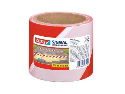 Páska, výstražná, bariérová, nelepivá, 100 m x 80 mm, TESA