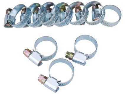 Spony hadicové, balení 10ks, 12-22mm, pozinkovaná, EXTOL CRAFT