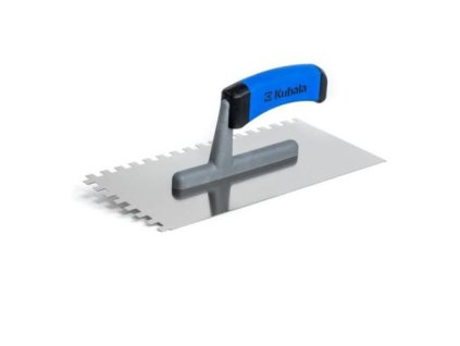 Hladítko nerez, zub 6 mm, 270 x 130 mm, gumová rukojeť