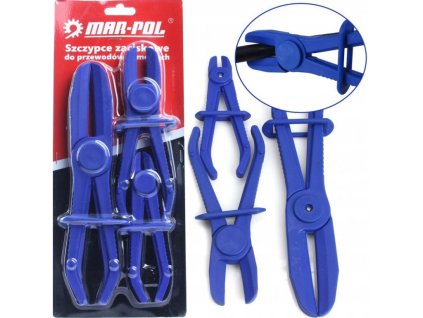 Škrtící kleště, svorky 3ks na pružné hadičky MAR-POL