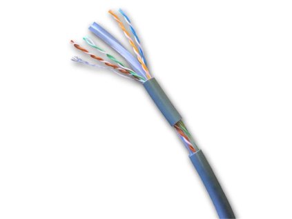 Kabel UTP Cat6 4x2, AWG24, šedá, lanko, balení 100m