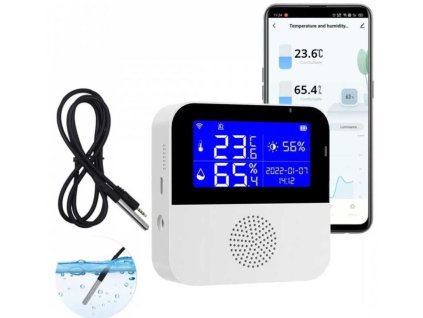 Teploměr + vlhkoměr wifi Tuya AS90W se sondou