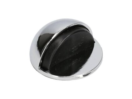 Zarážka dveřní, Ø 45 x 24 mm, samolepící, chrom