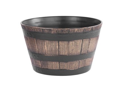 Kvetináč Woodeff Barel zlatý, 39x28cm