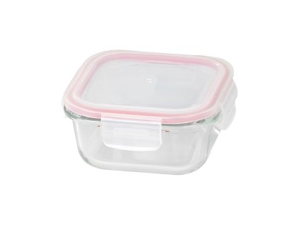 Dóza MagicHome čtvercová skleněná Clip, 520ml