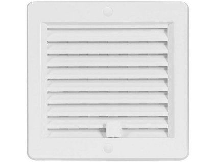 Větrací mřížka s rámečkem uzavíratelná 150x150 bílá