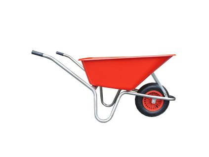 Kolečko zahradní PVC korba 100l, červené
