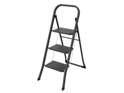 Schůdky ocelové 3 stupně Drabest MINIFERO - černé
