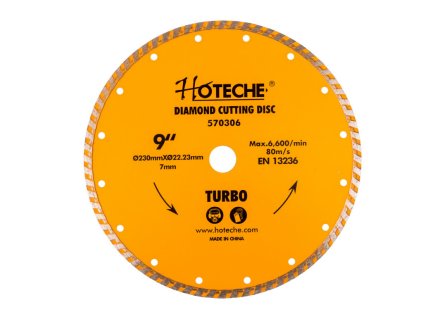 Diamantový řezný kotouč 230 mm, TURBO - HT570306