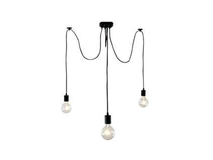 Černé stropní svítidlo, 3 x E27