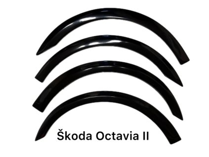 Plastové lemy blatníku Škoda Octavia II 2004-2013 - Premium lesk