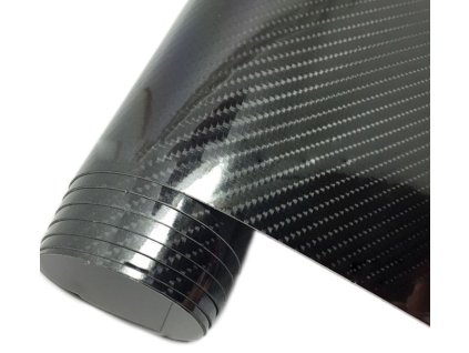 Carbon folie 5D 152x100cm černá Lesk