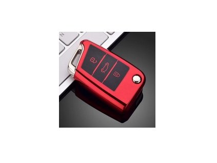 Obal na klíč Škoda Octavia III, Seat Leon IV, Golf MK7 Červená
