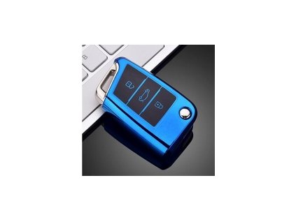 Obal na klíč Škoda Octavia III, Seat Leon IV, Golf MK7 Modrá