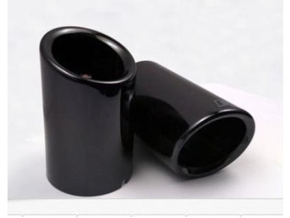Koncovka výfuku Tdi Tsi 70mm - 2kusy Černý mat