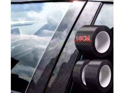 Carbon folie na lepení sloupků vozidla 10x300 cm - carbon