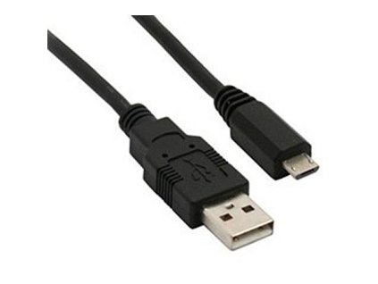 Nabíjecí USB kabel, USB 2.0 A - USB B micro, sáček, 1m