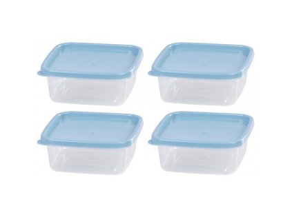 Dóza čtvercová MagicHome Clip, 600ml, 4ks