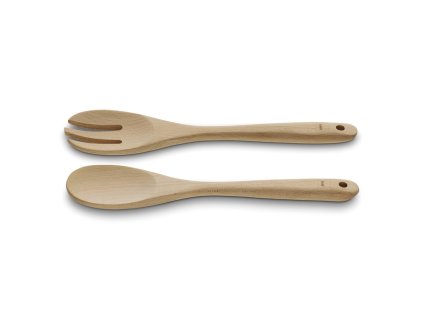 KELA Salátový příbor Calla bukové dřevo světle hnědé 2 kusy KL-12594