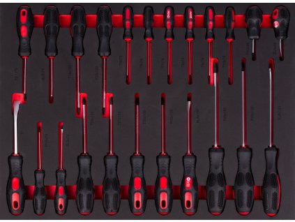 Sada šroubováků ve výplni do dílenského vozíku, 23 ks - AH12449-SŠ