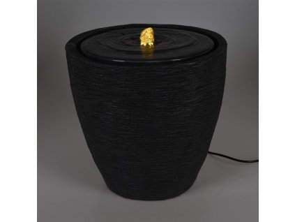 HOMESTYLING Fontána pokojová s LED osvětlením 35 cm Modern černá KO-795202360