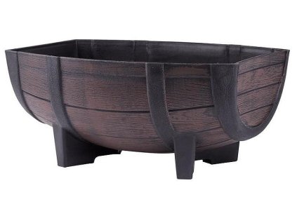 Květináč Woodeff barel teak, 40x30x18cm