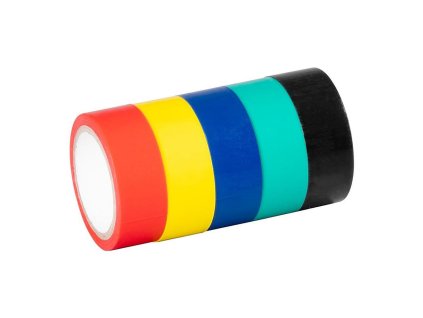 Páska izolační různé barvy, PVC, 19mm, 5m, 5ks v balení, cena za 1 balení