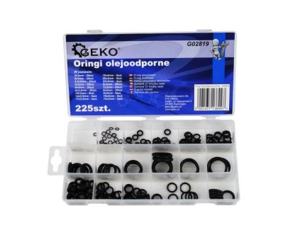 Sada těsnění o-kroužků odolných proti oleji 225ks GEKO