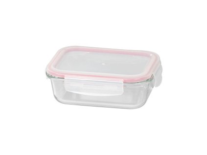 Dóza MagicHome obdélníková skleněná Clip, 650ml