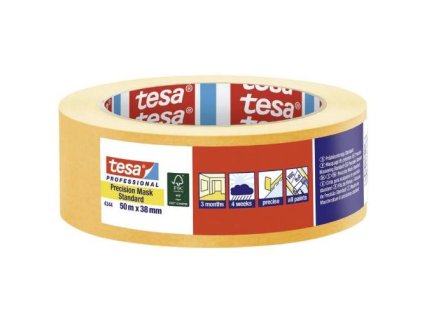 Páska maskovací, 50 m x 38 mm, žlutá, 4344, TESA