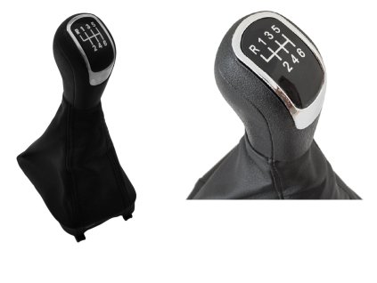 Řadící páka s manžetou Škoda Octavia II FL, Superb II, Yeti - 6stup. černá