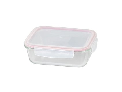 Dóza MagicHome obdélníková skleněná Clip, 1000ml