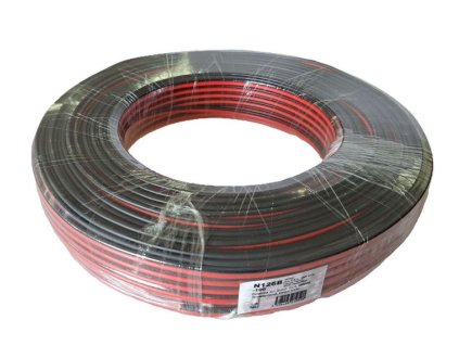 Dvojlinka 2x1,5mm2  CCA,16AWG červeno-černá, balení 100m