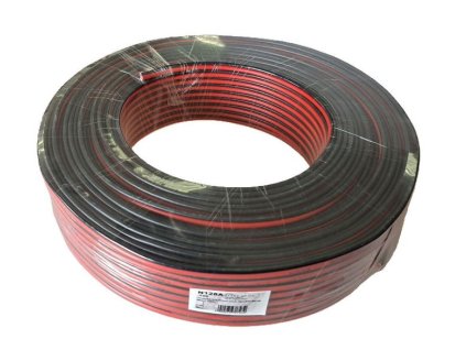 Dvojlinka 2x2,5mm2 CCA, červeno-černá, balení 100m
