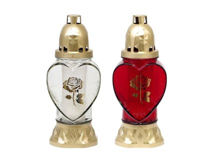 Kahan Rose, pozlacené sklo, mix vzorů, 25,5cm, 28h