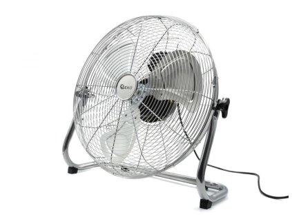 Podlahový ventilátor 120W, 45cm ocelový INOX GEKO