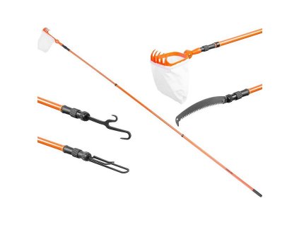 Česač ovoce a prořezávací pilka s teleskopickou tyčí 3,6m GT7031