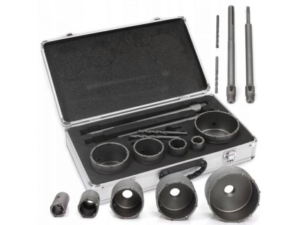 Korunkové vrtáky do betonu SDS PLUS, SDS MAX, 30-100mm, sada 9 ks MAR-POL