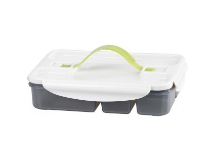 Obědník hranatý MagicHome, s přihrádkami, 1 lit., 17x23,5x5,5 cm