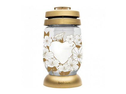 Kahan Bolsius srdce zlatý, 23cm, 36h